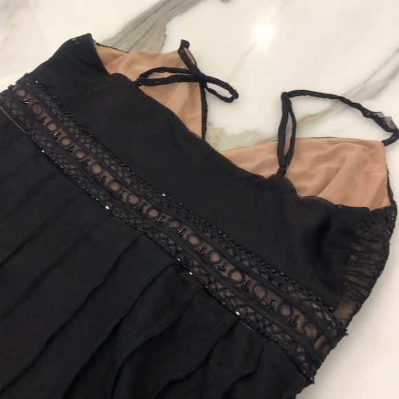 Stunning Black Dress Top with Beaded Bust,sz 10 - Picture 10 of 12